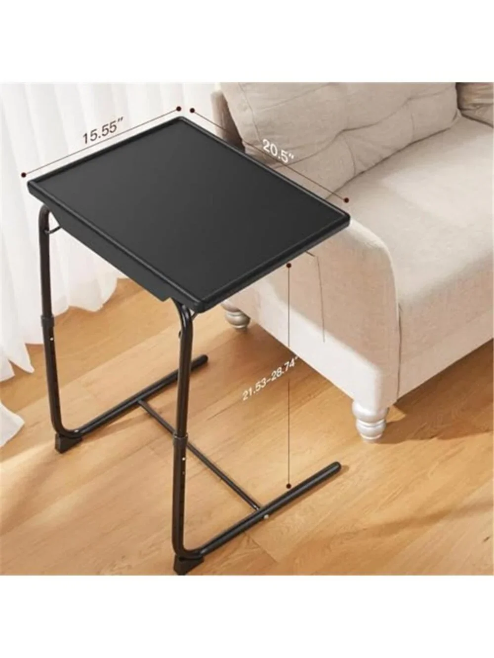 Adjustable TV Tray Table - Foldable TV Tray with 6 Height & 3 Tilt Angle